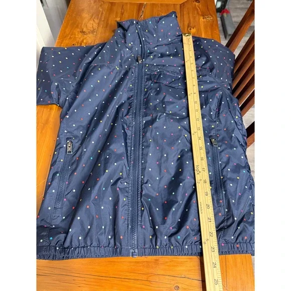 The North Face Woman's Size Medium Jacket Navy Polka Dot Lightweight Windbreaker - Picture 8 of 10
